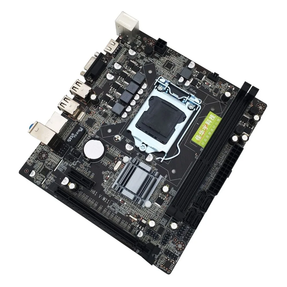 

Professional H61 Desktop Computer Mainboard Motherboard 1155 Pin CPU Interface Upgrade USB2.0 VGA DDR3 1600/1333