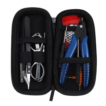 

Vape Tool Kit Bag Pliers Ceramic Tweezer DIY Heating Wire Tool Folding Scissors Kits For E Cigarette RDA RTA Atomizer