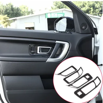 

4pcs Carbon fiber Style ABS Inner Door Handle Trim For Land Rover Discovery Sport 2015 2016 2017 Car Accessories