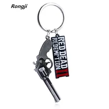 

Rongji jewelry Red Dead Redemption letter Keychain Key Ring Pendant enamel fashion jewelry