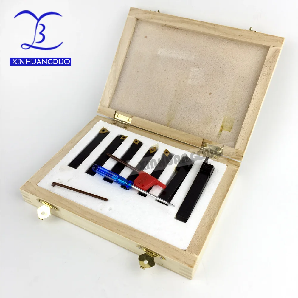 8mm 7pcs/set indexable carbide turning lathe cutter tool set with