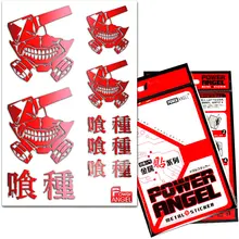 PowerAngel Luxury Anime Tokyo Ghoul 3D Metal Stickers For Phone Laptop Car Fridge Decal Sticker DIY