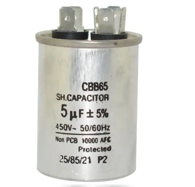 Air Conditioner Parts Cbb65 Aluminum Housing Capacitor 5uf 6uf 8uf 10uf
