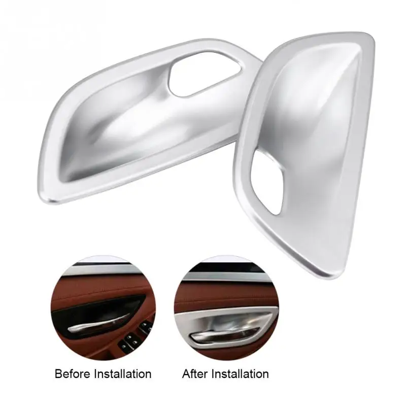 

4Pcs Interior Door Handle Cup Bowl Cover Trim for BMW 5 Series F10 F18 2011 2012 2013 2014 2015 2016 2017 Car Interior Parts