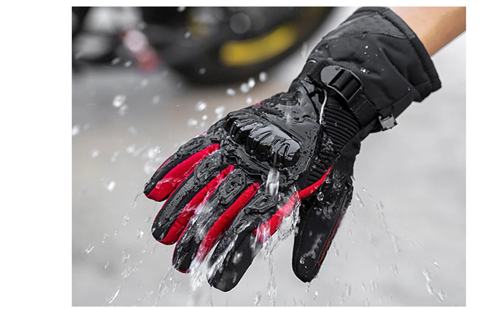 ATcomm 1 шт. мотоциклетные теплые перчатки водонепроницаемые Moto Guantes Luva Motociclista мотоцикл Eldiven ветрозащитный Handschoenen