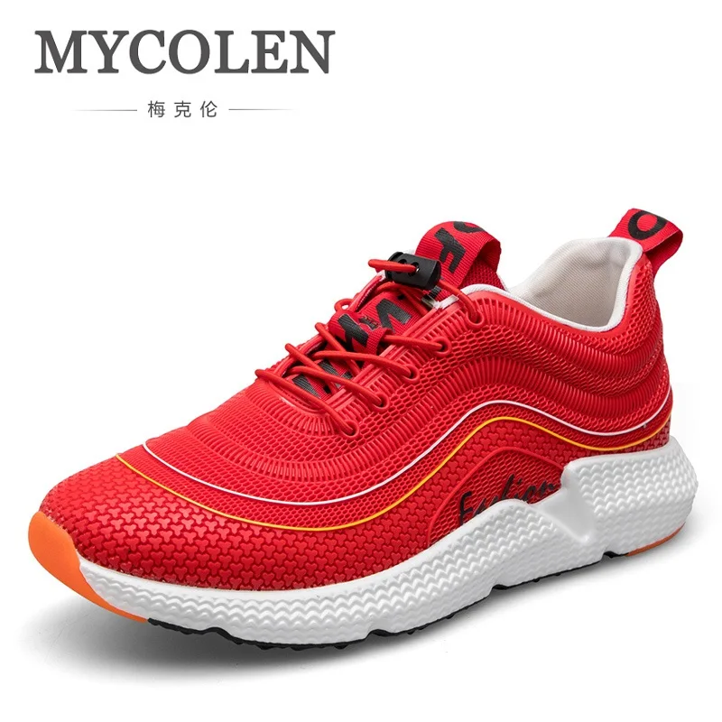 

MYCOLEN 2018 Spring Men Shoes New Elastic Band Man Fashion Leather Flats Shoes Men Casual Outdoor Men's Sneakers Scarpe