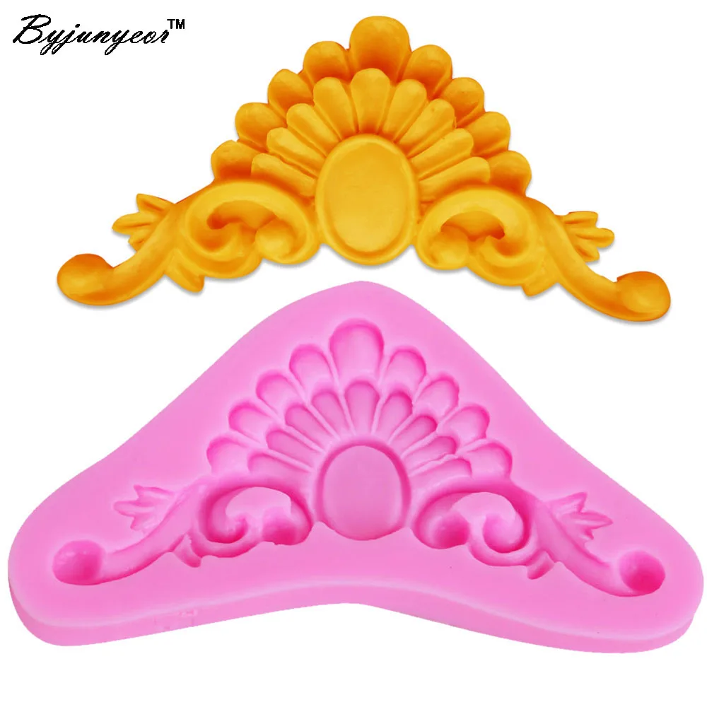

Byjunyeor M203 Hot Selling FDA High Quality European relief lace cake mold border fondant cake mold baking tool 10*5.5*0.8cm