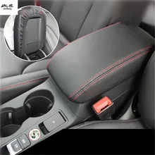  Free shipping high quality 1pc for Audi A3 Q3 2013-2018 PU leather armrest box protection cover car accessories 