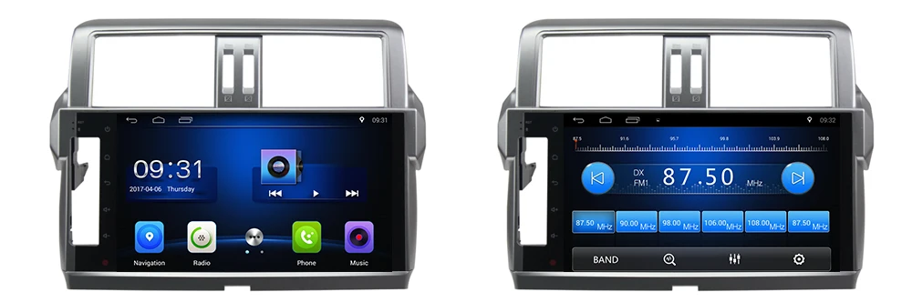 Perfect ZaiXi Android Car 2 din multimedia GPS Navigation For Toyota Land Cruiser Prado 150 2014~2017 vedio stereo Radio audio video map 0