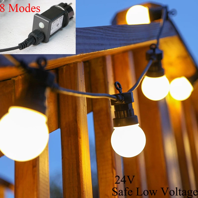 

G50 LED globe Festoon string light Party Ball string light outdoor led Christmas Lights Connectable fairy light wedding garden