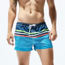 Мужские пляжные шорты, быстросохнущие Лоскутные пляжные шорты, мужские бикини, плавки, мужские голубые шорты для серфинга