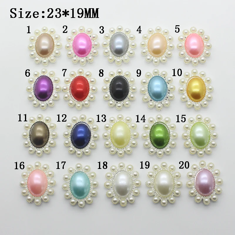 

YWXINXI Direct Selling Price 19*23MM Metal Pearl Button 10pcs/lot DIY Fashion Craft Sewing Button Holiday Decoration