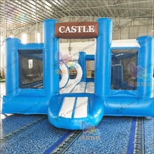 Синий цвет продвижение гигантский надувной батут-замок