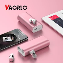Беспроводные наушники VAORLO TWS с шумоподавлением HiFi V5.0, Bluetooth наушники, гарнитура, стерео мини наушники, зарядное устройство, Дополнительный внешний аккумулятор