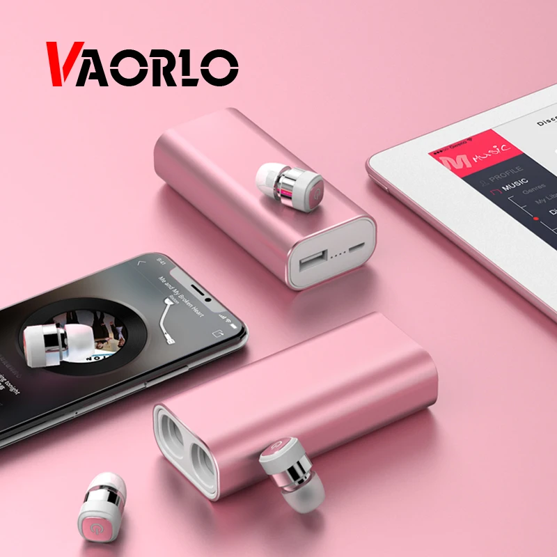 VAORLO TWS Беспроводные наушники с шумоподавлением HiFi V5.0 Bluetooth гарнитура стерео мини