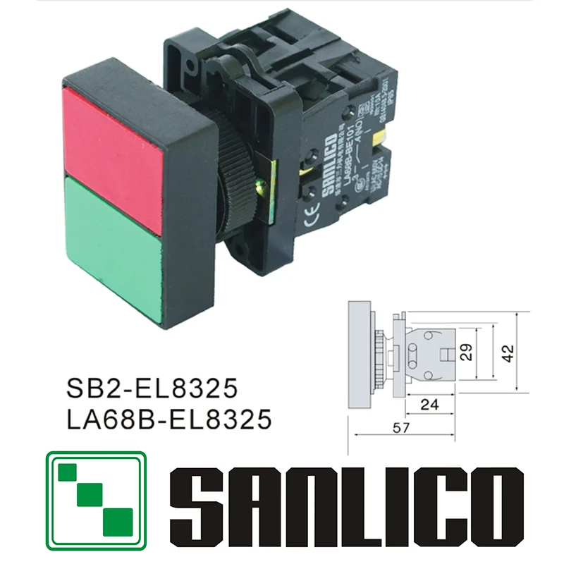 

double-headed push button switch SB2(LA68B XB2)-EL8325 momentary spring return