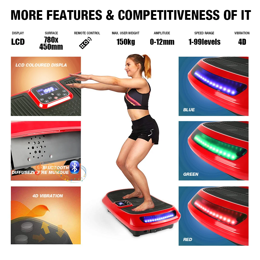 

Home Vibration Machine Exerciser Trainer Vibrating Slimming Board Body Muscle Weight Loss Machine Workout Fitness Equipment HWC