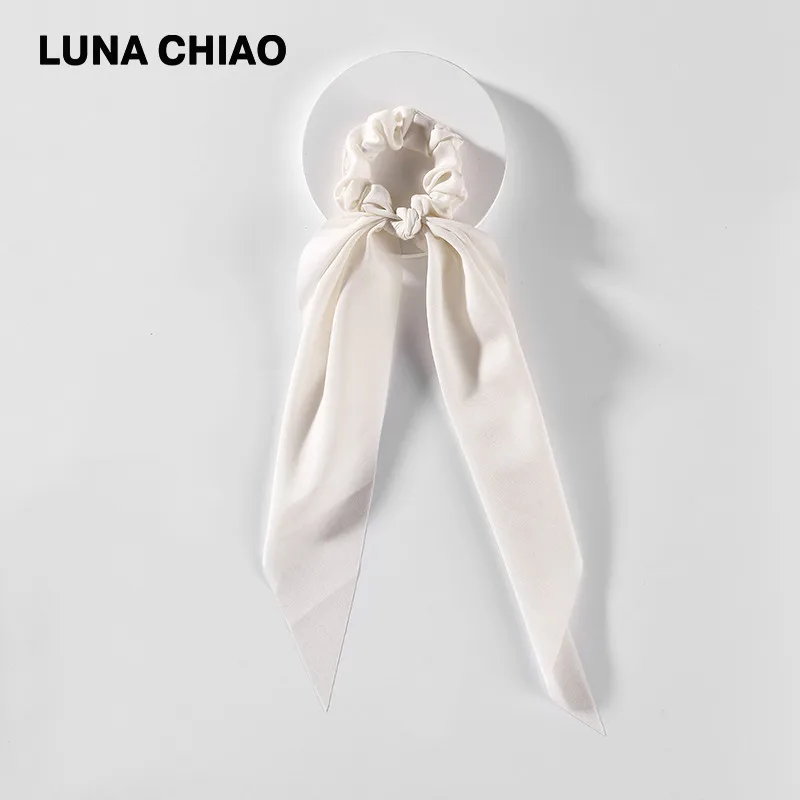 LUNA CHIAO Fashion Women Hair Accessories Hair Tie Ponytail Holder Fabric Hair Scarf Scrunchies