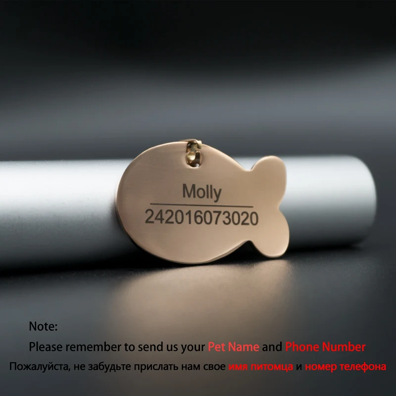 Customized Dog ID Tags Metal Name Tags For Puppies Cat Anti-Lost Pet Nameplate For Dogs Pitbull Cats Engraving fee included 