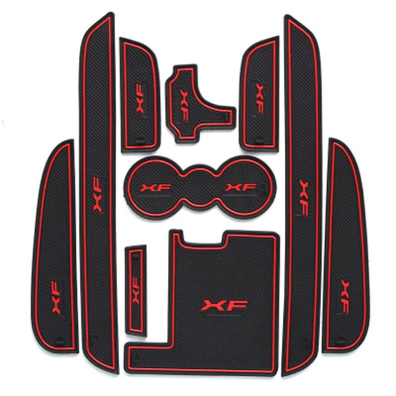 

Car Accessories Gate Slot Pad Non-slip Cup Mats Anti Slip Door Groove Mat Sticker Interior For Jaguar XF 2011-2013 2014 2015
