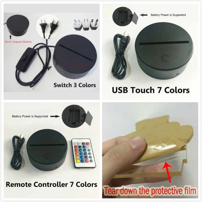 Lustre Cool 3D Camera USB LED Lamp Decoration Home Kids Sleep 7 Color Change Night Light Illusion Bedroom Table Desk Lamp Gift