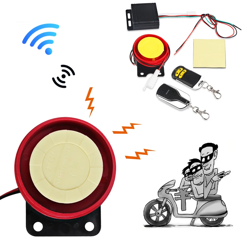 

Urbanroad 12V Motorcycle Burglar Alarm Motorbike Bike Scooter Lock Anti-theft Security Alarm System with Remote Control key