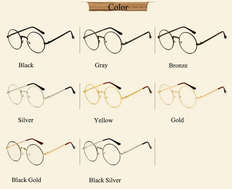 Отличные классические очки с круглой металлической оправой, Модные прозрачные очки без градусов, женские и мужские повседневные оправы для очков