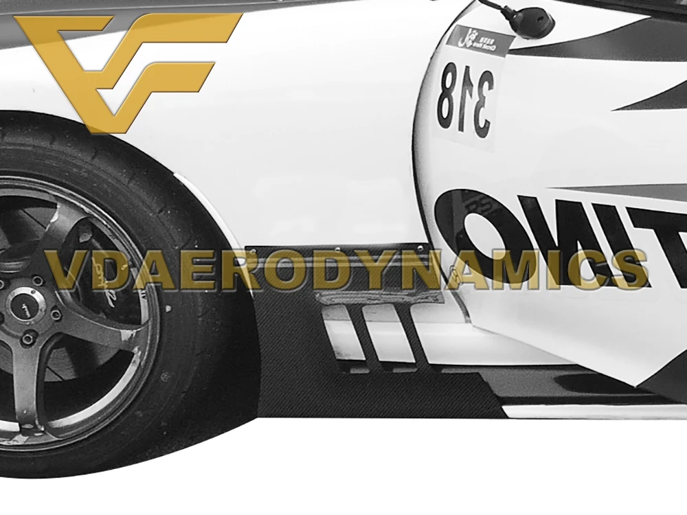 

03-08 350Z OEM Carbon Fiber Surface Side Fender Air Vent Dam Frame Trim Cover