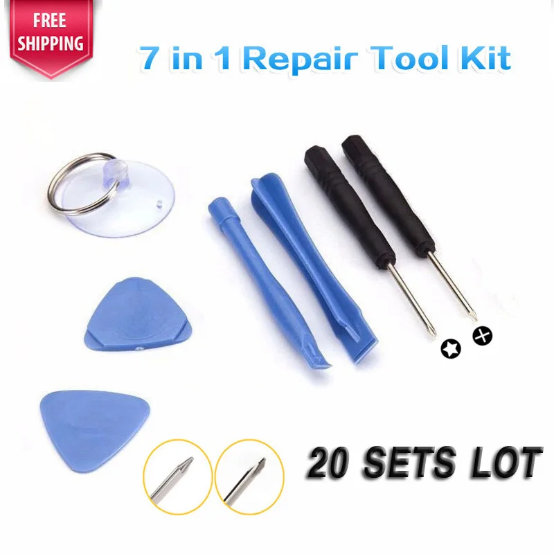 X 20 7 In 1 Cell Phone Opening Pry Repair Tool Kit Screwdrivers