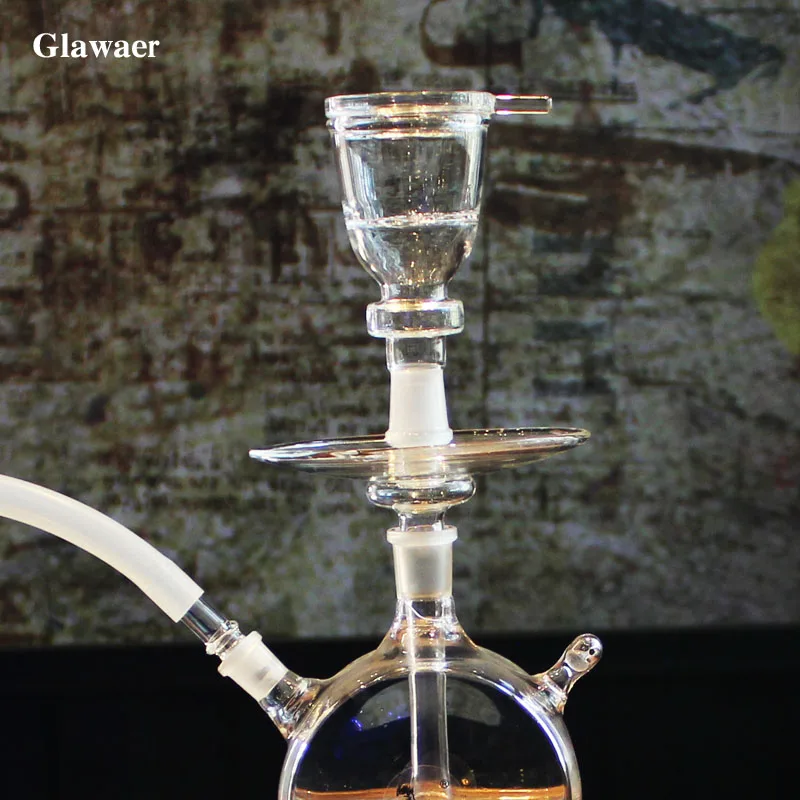 Glawaer Новое поступление часы Стиль высокое боросиликатное стекло hookahs набор