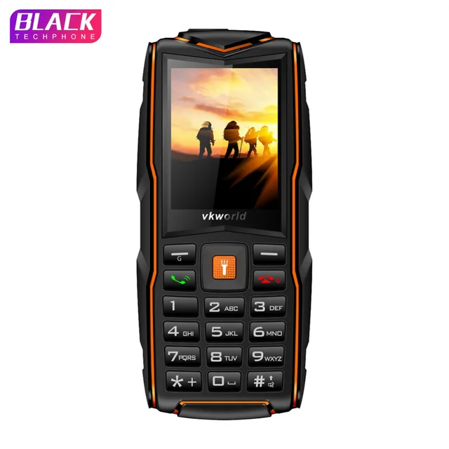 Best Offers VKworld New Stone V3 Mobile Phone Waterproof IP68 2.4 inch FM Radio 3 SIM Card Led Flashlight GSM Russian Keyboard Cell phones