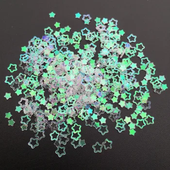 

20g 3mm Hollow Star P PVC loose Sequins Glitter Paillettes for Nail Art Manicure, Wedding Confetti,Accessories for Crafts