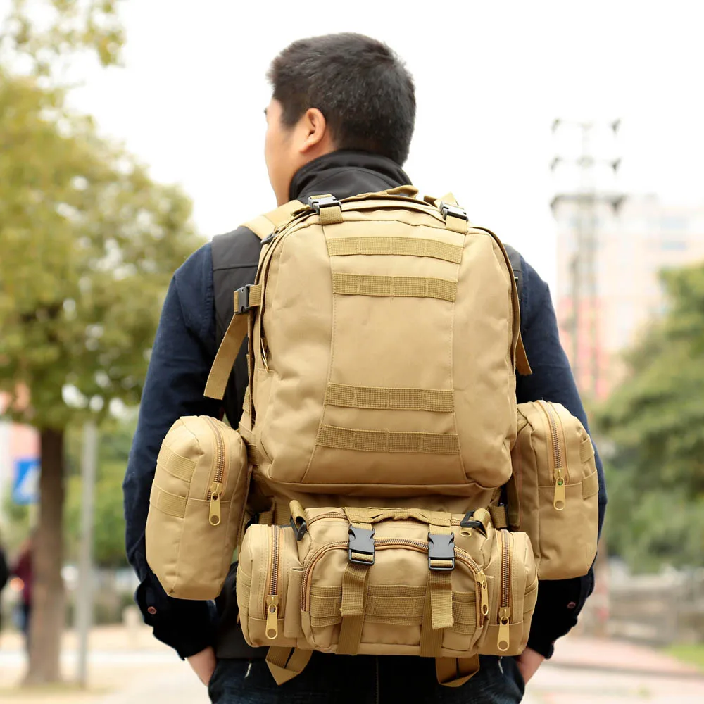 militar molle tático mochila saco caminhadas acampamento