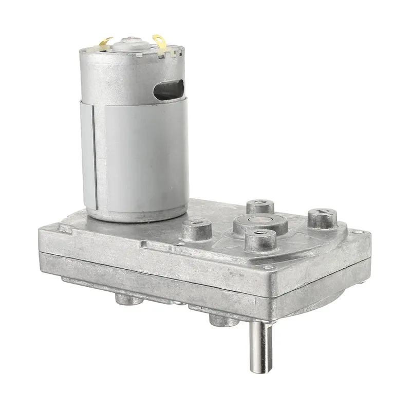 Motores de engranaje de Metal de alta torsión de plata DC 12 V 6000 rpm Motor de accionamiento eléctrico cuadrado