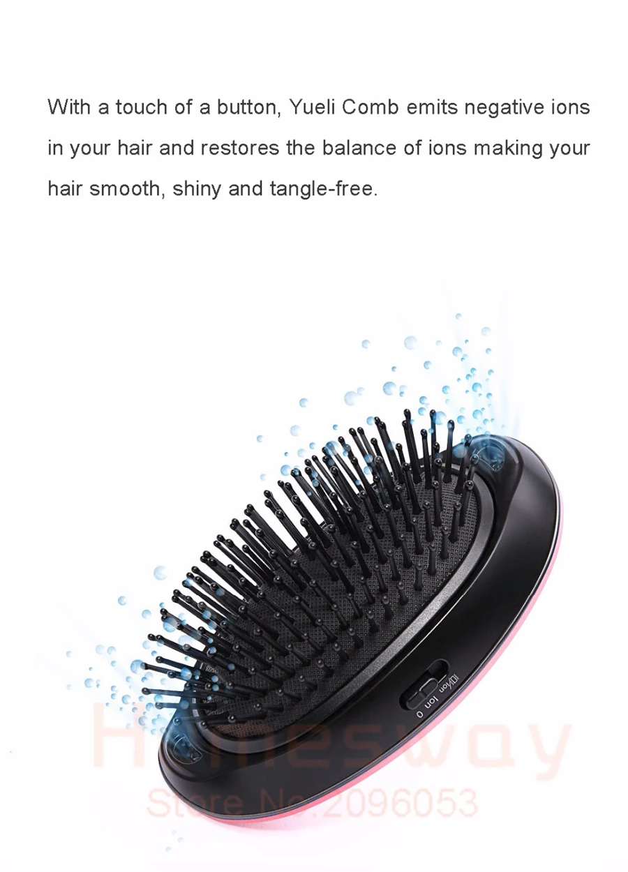 Xiaomi Yueli портативный массаж волос Расческа Щетка отрицательные ионы расческа Уход за волосами красота анион салонная укладка Тамер