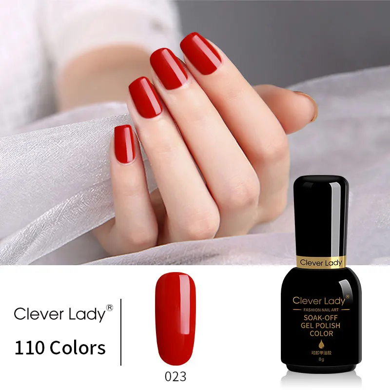 Clever Lady УФ-гель для ногтей светодиодный геллак Esmalte Permanente Гибридный гвоздь гель лак 110 цветов Набор лаков для ногтей смола 8 мл(1 - Цвет: 023