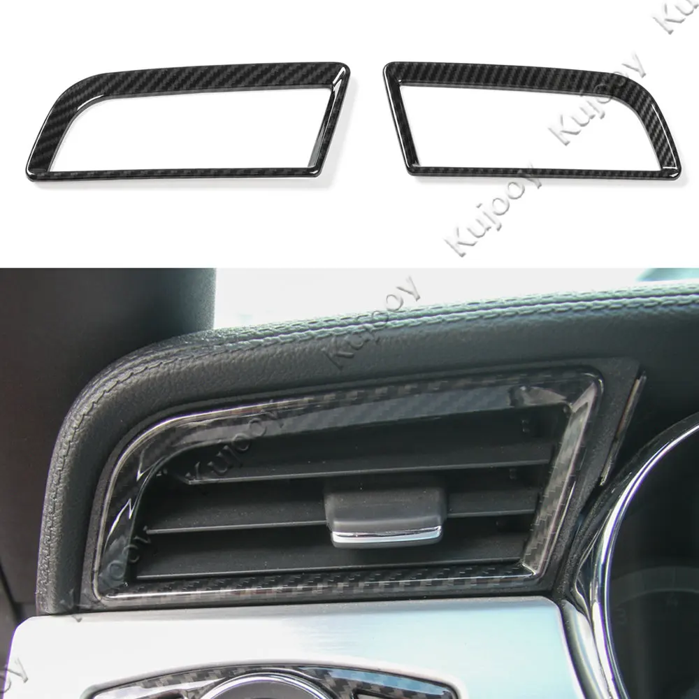 For Ford Mustang 2015-2017 Carbon Fiber Car Door Air Condition Vent Cover Trim