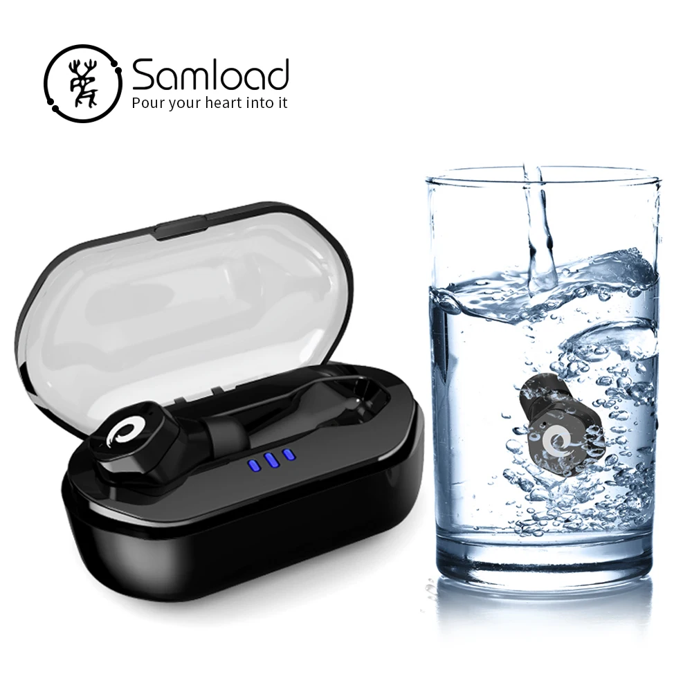 

True Wireless Stereo Earphones Bluetooth 5.0 Headphones IPX7 Mini in ear Earbud with Portable Charging Box For iOS Android phone