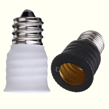 

E12 To E14 Lamp Base Socket Conversion Lamp Holder Adapter Converter For LED Halogen CFL Light Bulb Black White