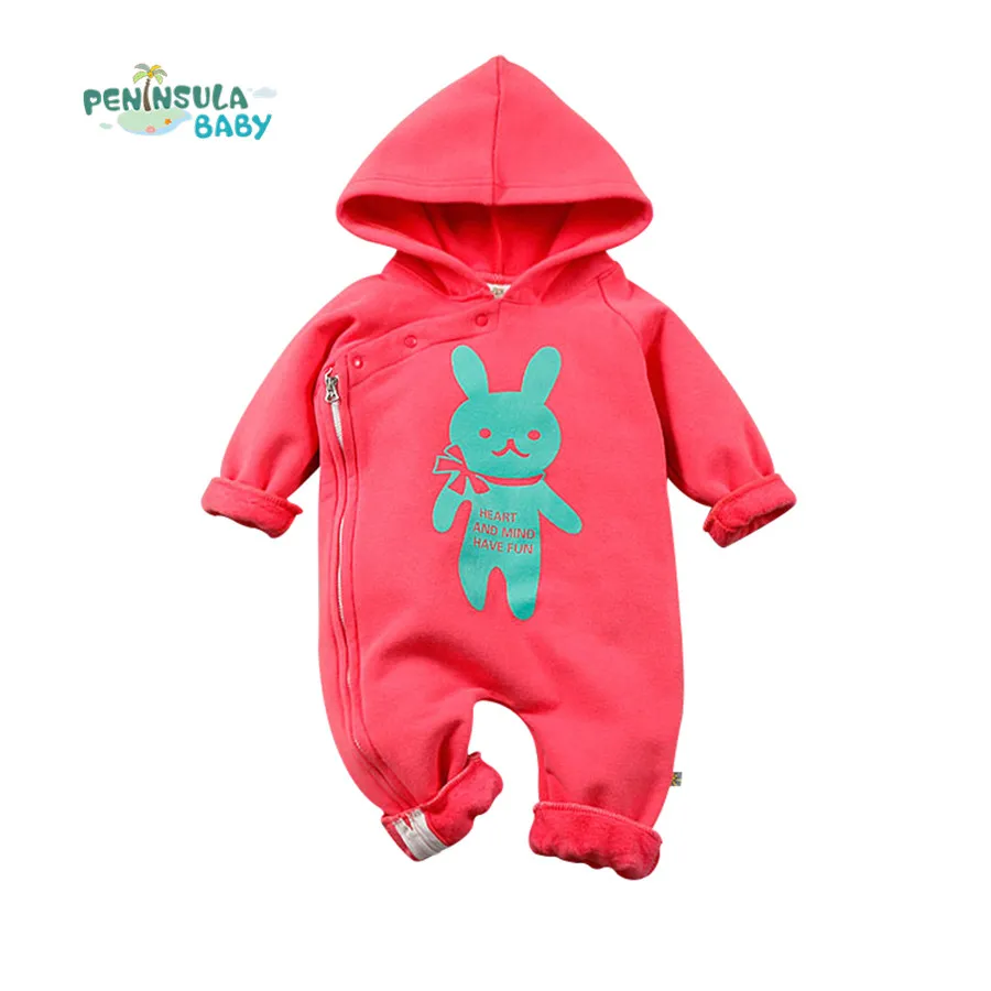 Baby Romper Cartoon Rabbit Newborn Infant Boys Girls Toddler Clothing The Side Zipper Kids Jumpsuits New Year Costumes For Kids cute black jumpsuits outfits clothing baby kid boy girl wings newborn toddler child infant kids boys girls clothes romper 0 18m