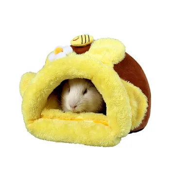 

Pet Hamster Plush House Cage Bed Winter Soft Warm Small Animals Kennel Cave For Home Cute Rabbit Sleeping Bag Mat Pad Tent F125