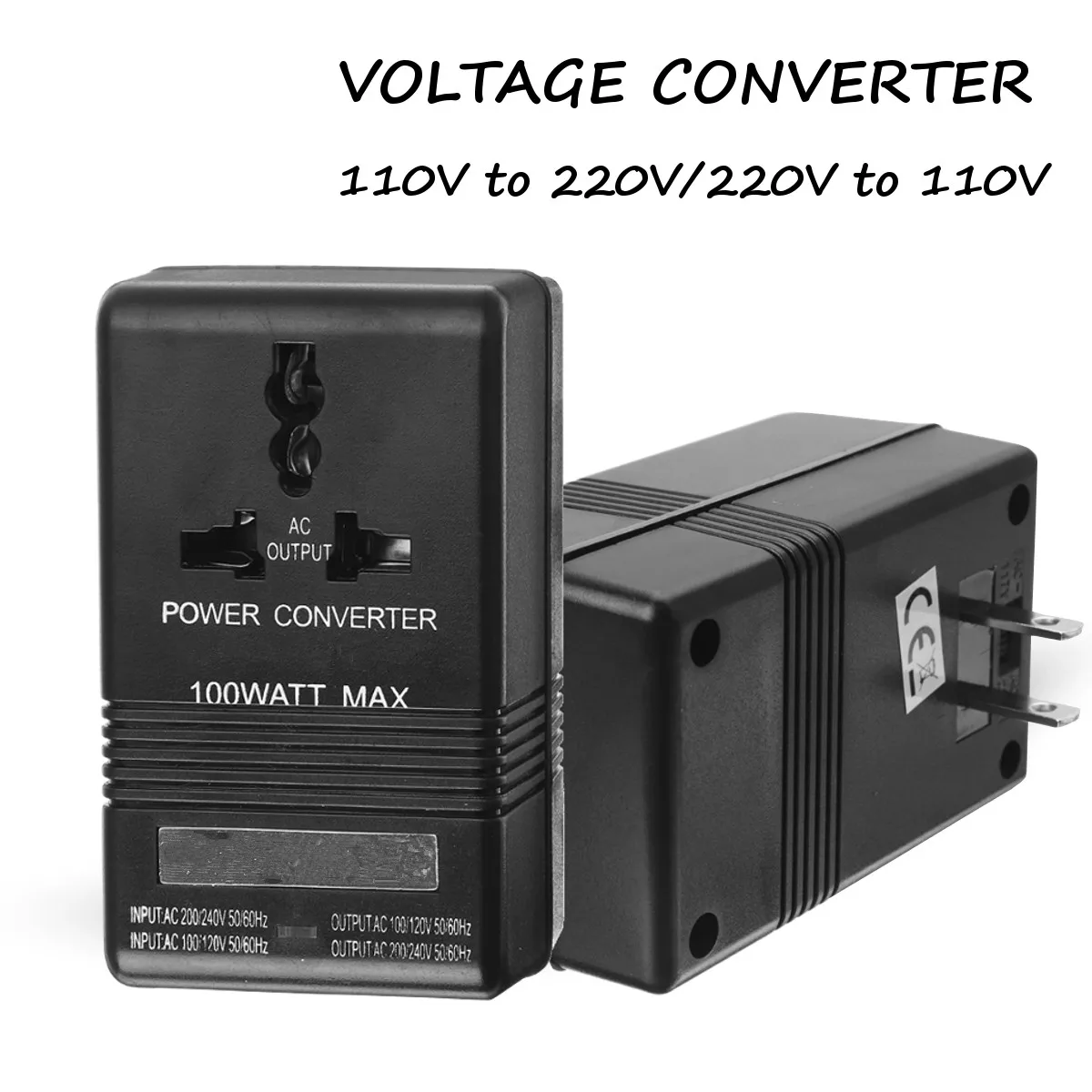 

AC 110V to 220V 100W Step Up and Down Dual Voltage Converter Transformer For Electrical Appliances Travel Adapter Switch
