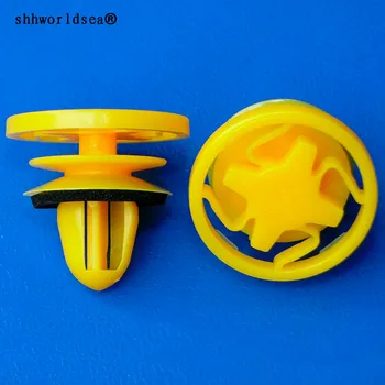 

shhworldsea auto fasteners retainer yellow color locate clip