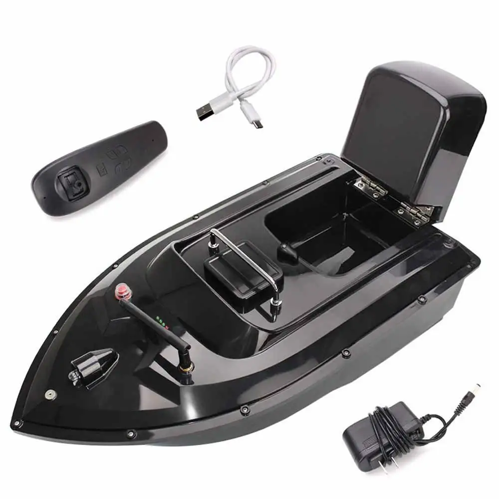 

RC Fish Finder Rowing Nesting Ship Hook Boat 500m rc Fishing Bait Automatic Rowing Single Warehouse Speedboat US Plug Gift