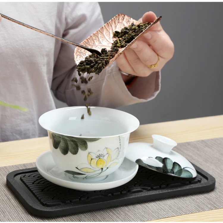 TANGPIN большая емкость керамическая супница gaiwan чашка ручная роспись ча чаша китайские чайные наборы кунг-фу 280 мл