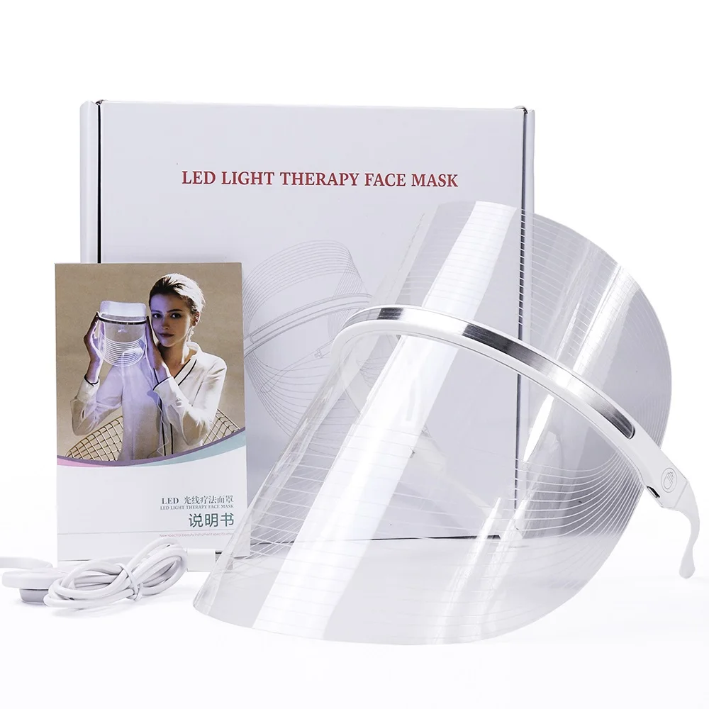 

3 Colors Photon Electric LED Facial Mask Machine Skin Rejuvenation Anti Acne Wrinkle Beauty Treatment Salon Whitening Spa Mask