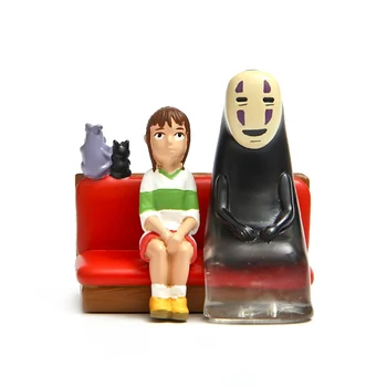 

Miyazaki Hayao Spirited Away No Face &Glass Chihiro on Sofa Figures Toys Resin Action Figure Collection Model Toy for Home Decor
