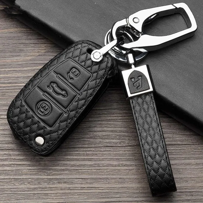 

Leather Car Remote Key Cover Case For Audi A3 A4 B6 B8 B7 B5 A6 C5 C6 Q3 Q5 Q7 TT A1 A7 A8 S3 S4 S5 S6 S8 A4L A6L
