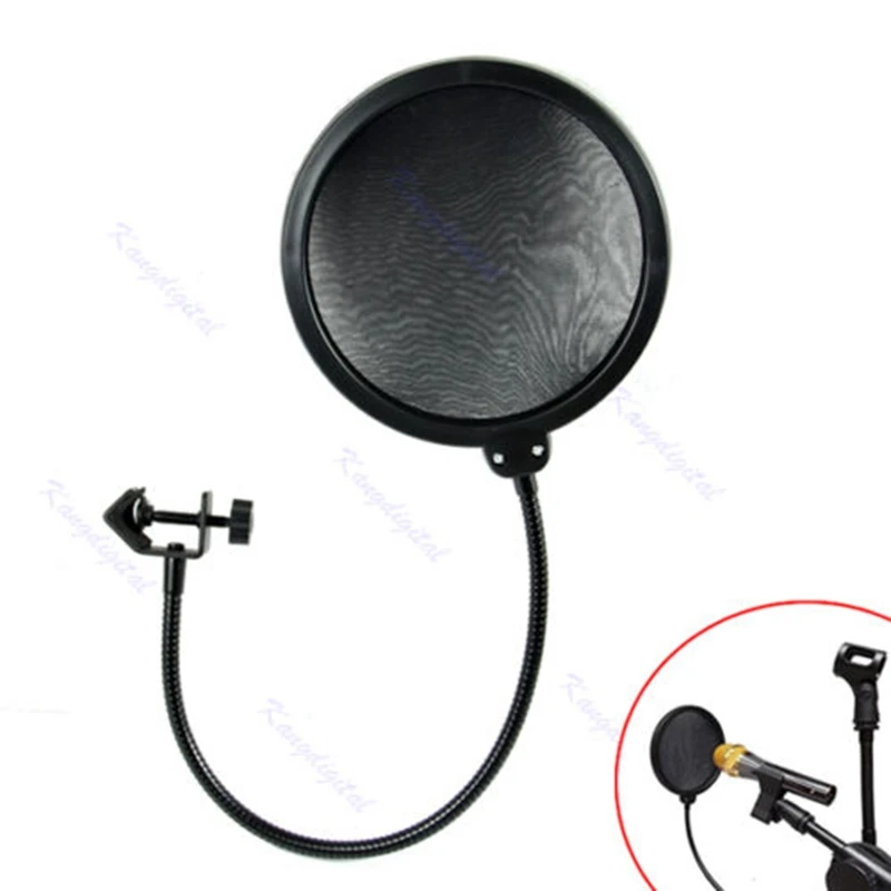 

Recording Studio Microphone Wind Screen Mic Pop Filter Mask Shield Double Layer C26