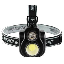 Мини COB светодиодный налобный фонарь наружный 3а фонарь с батареей для кемпинга ночной рыбалки 3 Вт сильные фары 75x65x61 мм Dec#2